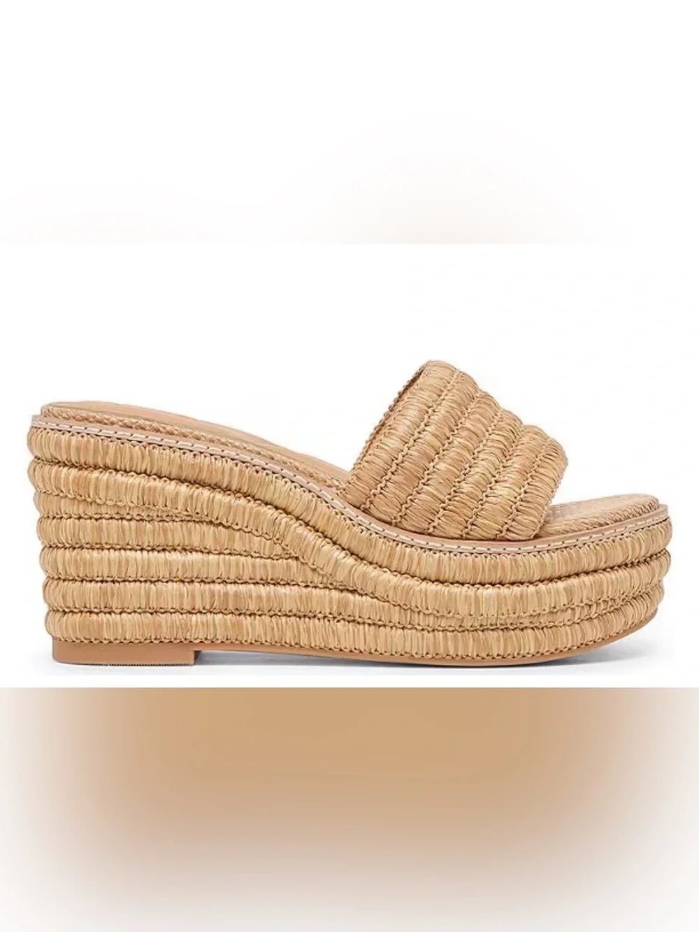 Dolce Vita Throne Woven Raffia Platform Sandals